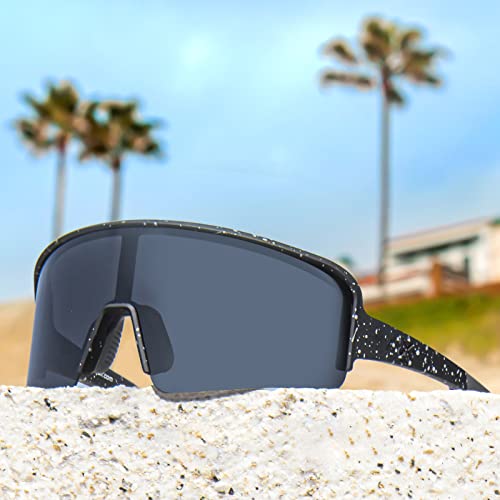 Image of MAXJULI Polarized Sunglasses for Men Women, Windproof Outdoor Sports Cycling Running UV400 Protection Sun Glasses 8121