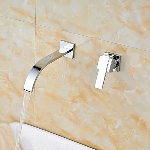 Robinet de salle de bain à bec pivotant mat avec mitigeur à double commande