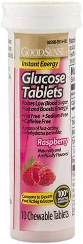 GoodSense Glucose Tablets, Raspberry, 10 Count