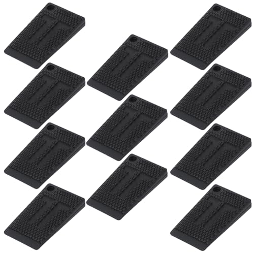 Grevosea 10 cuñas de plástico para nivelar muebles, cuñas de mesa, niveladores para suelos irregulares, tapones, fijación de mesas tambaleantes