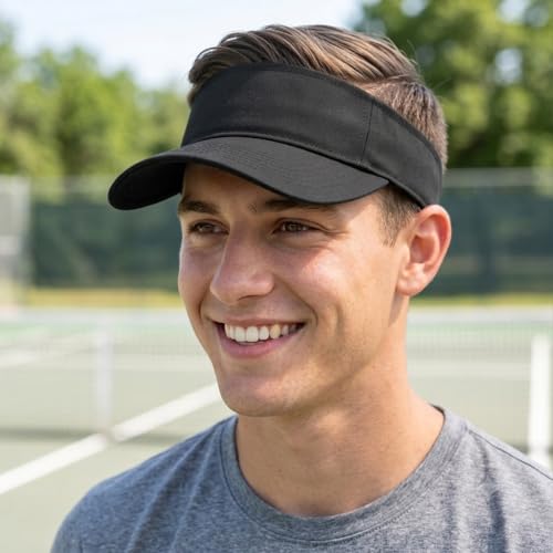 Image of 12 Pcs Sun Visor for Women Men Outdoor Sport Golf Tennis Softball, Adjustable Visors Hats