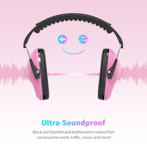 Image of Dr.meter Noise Cancelling Headphones for Kids: SNR27.4 Kids Ear Protection Earmuffs with Adjustable Headband, Ear Muffs for Noise Reduction in Monster Jam, Concert, Firework, Mowing, Autism Sensory