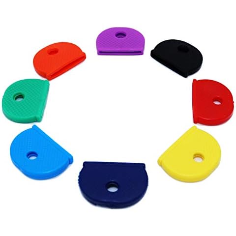 JAM2DAY Pack of 8 Key Cap Covers - Assorted Colours With Soft Rubber Feel Cover