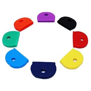 JAM2DAY Pack of 8 Key Cap Covers – Assorted Colours With Soft Rubber Feel