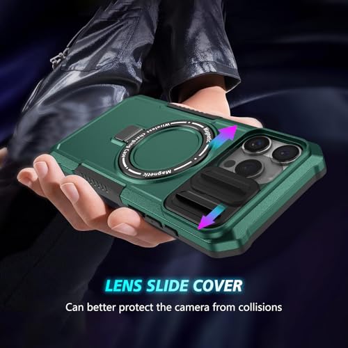Funda Samsung S25 Plus antigolpes verde militar protectora magnética 7