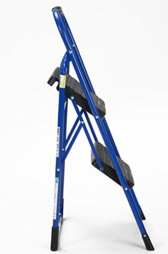 Cosco 11308Swb1E Two, Blue Three Big Folding Step Stool With Rubber Hand Grip #TOP5