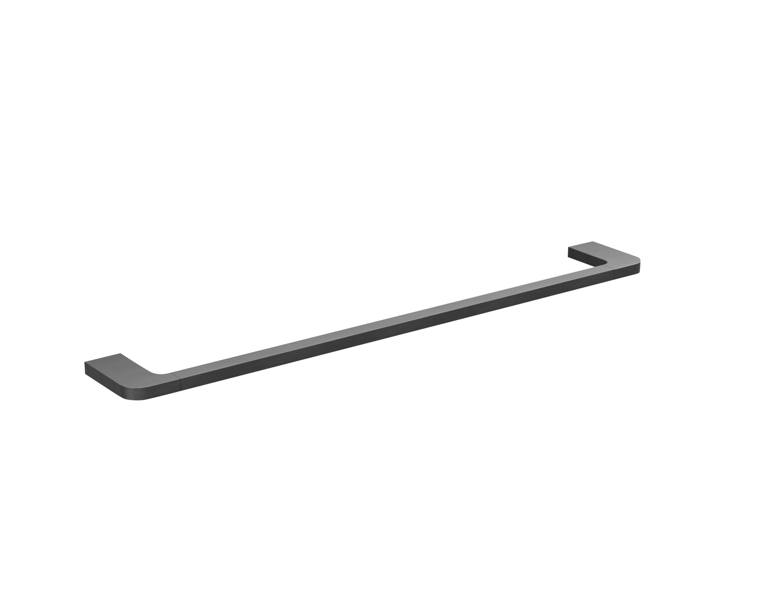 IMEX - Toallero Negro para Baño sin Taladro 50cm | Toallero Adhesivo para Pared, Lavabo o Mueble de Baño | Resistente a Humedad y Corrosión | Doble Sistema de Fijación (Atornillado o Pegado)