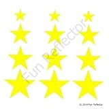 Yellow Star Bicycle Reflective Reflector Sticker by Light On!