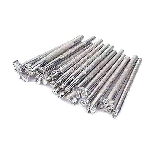 20pcs Sellos de cuero para herramientas, Cuero DIY de una silla de Trabajo Haciendo Sellos herramientas de forma Special Set sello determinado del sacador del cuero tallado Craft Stamp Set Cover