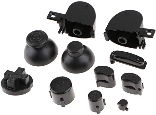 1 Juego de Botones analógico para Palanca de mandos y Botones para Mando Gamecube NGC, Color Negro