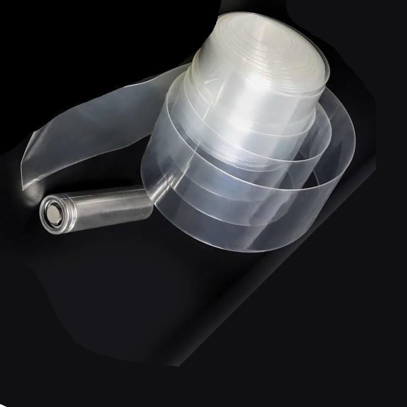 Gaine thermorétractable en PVC 18650 - Transparente, 18,8 mm à 190 mm, 300 V(18.8MMx5 Meters)
