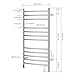 HEATGENE Electric Towel Warmer with Built-in Timer & Temperature Control, Wall-Mounted 12-Bar Large Towel Rack, Plug-in/Hardwired Heated Towel Rail for Bathroom - Brushed