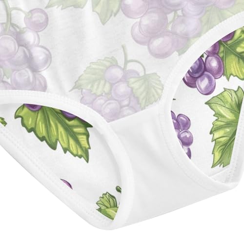 ZZKKO Purple Grape Bunches Girls Underwear Toddler Panties for Girls Comfort Brief Size 2-8T4