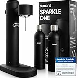 Wassersprudler aus hochwertigem Edelstahl - Design Soda Maker inkl. 2x 1,1 L Edelstahlflaschen - geschmacksneutral & 100% dicht - Sprudelwasser Maschine mit Druckablassventil für moderne Küchen