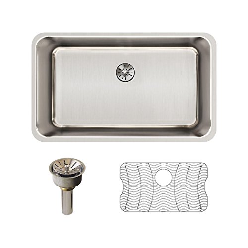 Get Discount 70% Price Elkay ELUH281610PDBG Lustertone Classic Single Bowl Undermount Stainless Steel Sink Kit with Perfect Drain