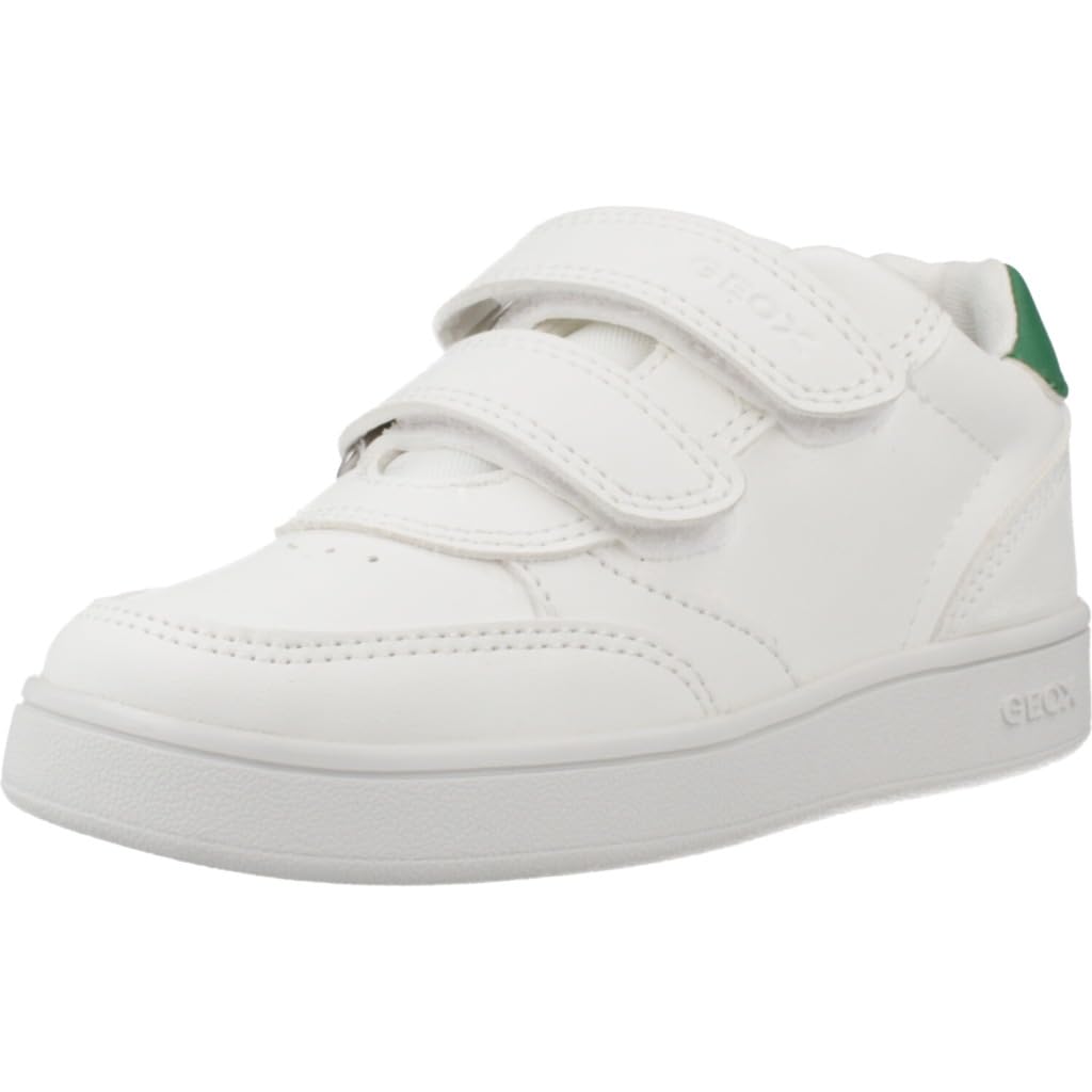 Geox B ECLYPER BOY A, Boys’ Sneaker, White/Green,