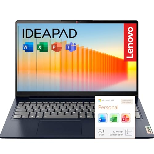 Lenovo IdeaPad Slim 3i • 15.6' FHD Business Laptop • Microsoft Office 365 • 2026 Edition • Intel N150 CPU • 8GB DDR5 • 128GB SSD • Copilot AI • Windows 11