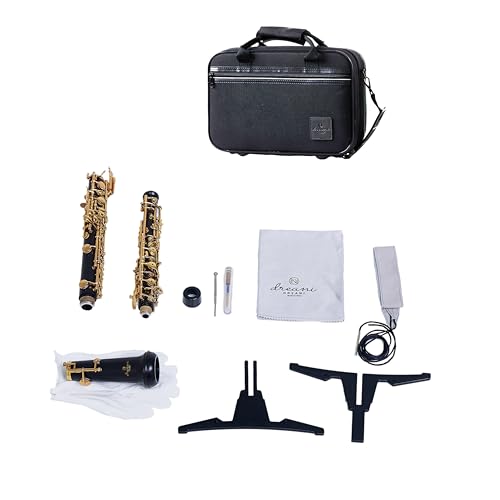 Synthetic Wood Oboes with The parts include:1 reeds,1 cleaning cloth,1 oboe swab,1 pair of gloves,1 screwdriver (composite wood gild plated full-auto)