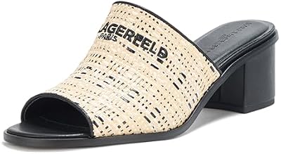 KARL LAGERFELD Paris Women's Shoes Mule, Natural/Black, 8.5