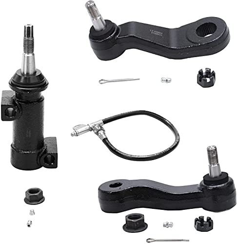 Detroit Axle - Front Lower Ball Joints + Tie Rods + Idler & Pitman Arm Kit Replacement For Avalanche Silverado Suburban Sierra 2500 #TOP2