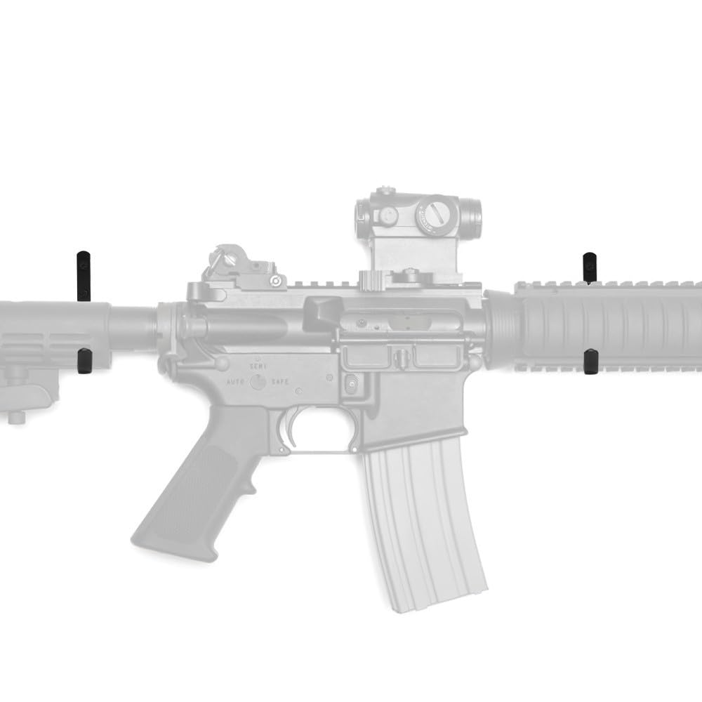 MiOYOOW 2 Pezzi Supporto per Pistola, Porta Fucile da Parete in Acciaio Inossidabile, Espositore Ganci per Fucili per Appendere Arco Pistola Tiro Display all'Interno(3,8-4 cm di Diametro Interno)