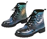 【À la mode et polyvalent】 Qu'il s'agisse d'une robe ou d'une jupe en été, d'un t-shirt ou d'un jean au printemps ou en automne, ou d'une veste ou d'un pardessus en hiver, ces bottes peuvent instantanément donner à n'importe quelle tenue simple un look à la mode. Le design imprimé unique fait de cette paire de bottes la touche finale de toute la tenue.