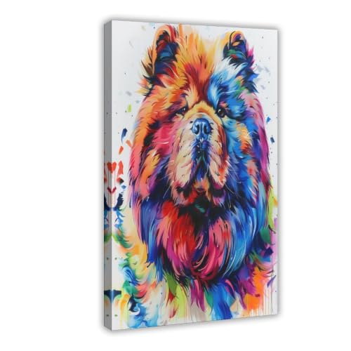 Portraits de chien aquarelle Chow Chow, le cadeau déco idéal pour chambre