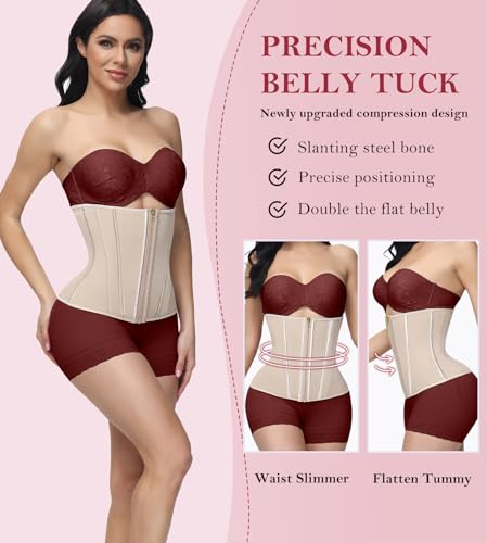 Image of SHAPSHE Waist Trainer for Women Double-layer Tummy Control with Zipper