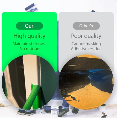 Image of Green Painter Tape,6Inchx60yards,Masking Tape,Green Painting Tape for Wall | for Wall Painting,DIY Crafts Arts,Painter's,Decoration Labeling,No Residue, Easy Removal