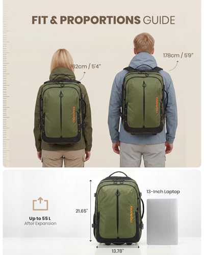 Fanwoli Rolling Vacuum Backpack Travel,One-Button Compression,Carry-On - Image 6