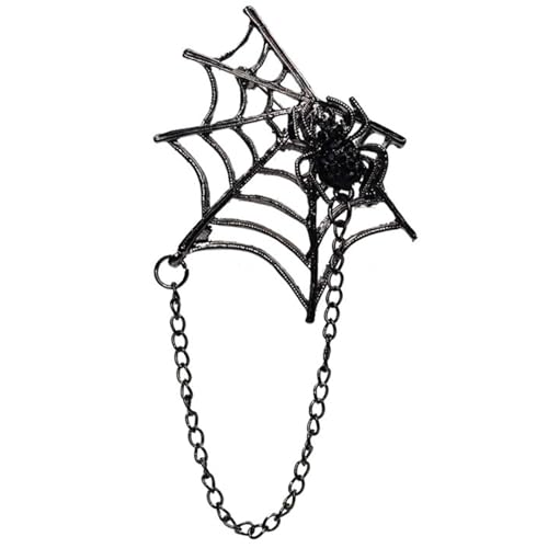 NVOQILIN Spinnen-Brosche für Damen und Herren, Punk-Spinnennetz-Brosche, Anstecknadel, Halloween-Kostüm-Zubehör, Statement-Schmuck NVOQILIN Spinnen-Brosche für Damen und Herren, Punk-Spinnennetz-Brosche, Anstecknadel, Halloween-Kostüm-Zubehör, Statement-Schmuck