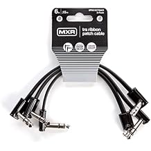 Jim Dunlop 3PDCISTR06, 1/4-Inch Right Angle MXR Ribbon TRS Patch Cable 6 in|15 cm-3 Pack 3PDCISTR06R