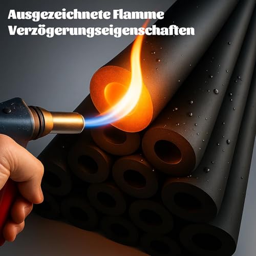 Rohrisolierung Aus Schaumstoff, Rohrisolierung 22mm, 9 Mm Wandstärke, 2 M Länge, Schwarz