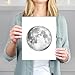 DREAM BIG PRINTABLES Moon Phases Wall Art Prints (Set of 4) Art Print - 8x10 (Unframed) | Captivating Celestial Charm | Office & Living Room Wall Decor | Abstract Wall Art