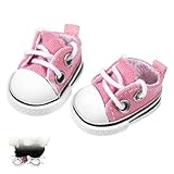 Doll Clothes Shoes Compatible with 17cm Doll, Lace-Up Canvas Sneakers Shoes for 6.7in Dolls,Mini Finger Shoes...