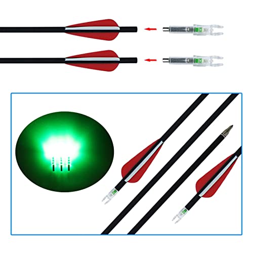 Vaytop 6Pcs Lighted Nocks For Arrows.246 6.2Mm Light Up Arrow Nocks For Compound Bow Lighted Arrow Nocks For Archery Hunting #TOP3