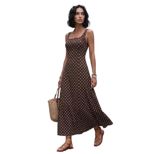 Robe pois pour femme casual style vintage yk avec corset et col carre