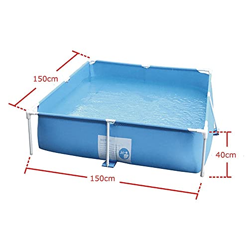 FHISD Faltbarer Pool, Rund für Kinder Aufblasbares Planschbecken, Stent-Außenpool, Spielbecken (1,5 x 1,5 x 0,4 m) – Bild 6