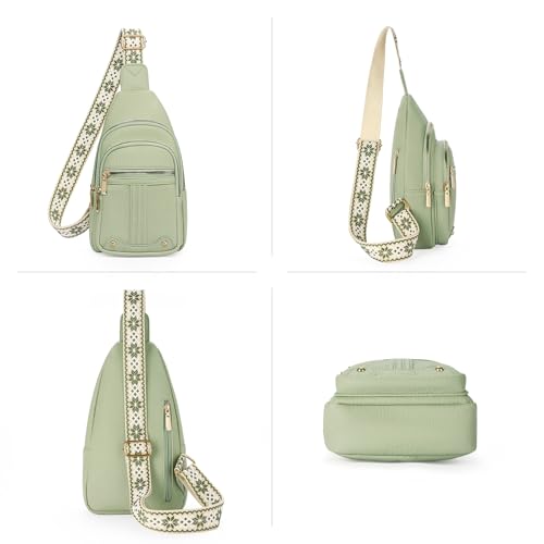 GAEKEAO Sling Bag for Women Crossbody Bags Fanny Pack Vegan Leather Chest Bag Travel Shoulder Belt Purse Backpack Gifts3