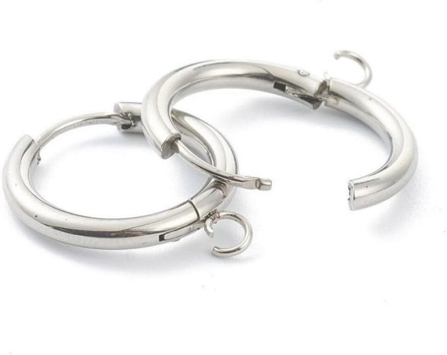 20pcs Adabele 316 Grade Surgical Stainless Steel Hypoallergenic 18.5mm Round Hoop Huggie Earring Hooks Open Ring (Strong 2.5mm Wire Gauge) Earrings Jewelry Making SEF13 - Image 3