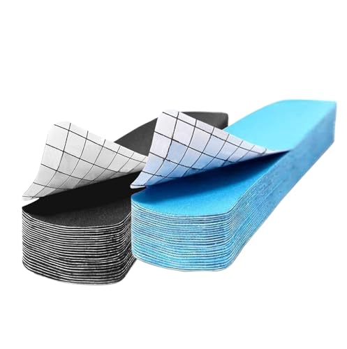 axion Precut Kinesiology Tape Set of 50 Black Blue Waterproof Skin-Friendly Elastic Self-Adhesive Bandage Physio Tape Ideal for Sports and Everyday Use