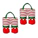 Generic 2 Stücke Weihnachtswein Flasche Tasche mit Griff Isoliert Rotwein Aufbewahrungstasche Snacktasche Halter Tragbare Geschenkkorb Für Hochzeit Geburtstag Abendessen