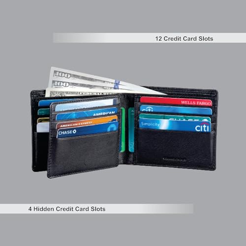 Alba Classic Bifold Nappa Leather Wallet For Men Handmade II Minimalist II RFID Protected (Black)4