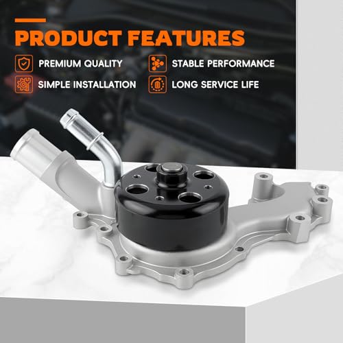 Image of GoaMotors 44039 Engine Water Pump for Jeep Grand Cherokee for Dodge Durango 3.6L V6, Replace #4893940AC, 4893940AD, 68311108AA Automotive Engine Water Pump Kit
