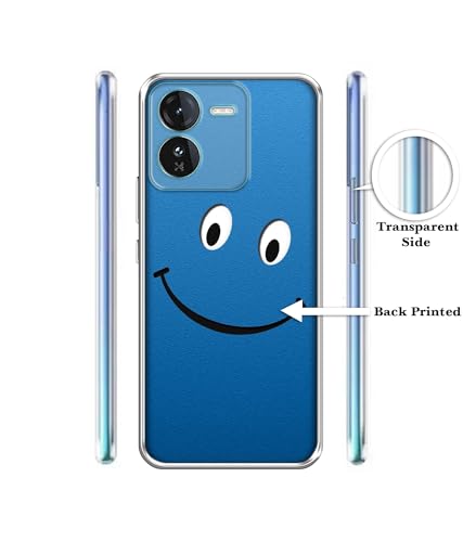 Image of Happy Design Printed Silicon Soft TPU Back Case Cover for iQOO Z9 5G, Blue