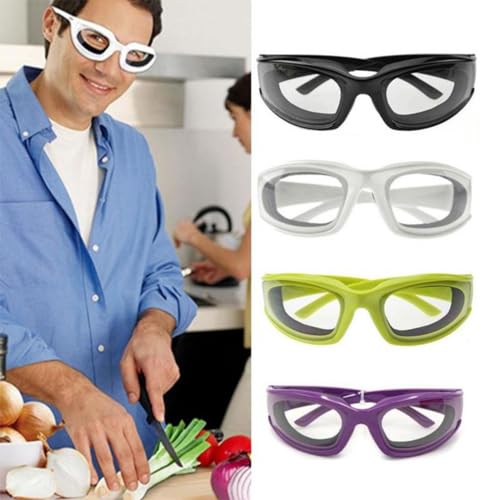 CHUANGOU 2pcs Onion Glasses, Onion Protective Glasses for Cutting Onions, Onion Goggles Anti-Spicy Onion Cutout Protective Glasses