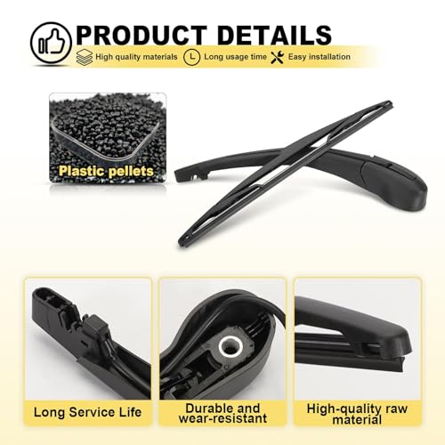 Brazo limpiaparabrisas trasero 350 mm compatible con Scudo, Jumpy y Expert 3