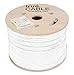 trueCABLE Cat6 Direct Burial, 500ft, Waterproof, Outdoor Rated CMX, White, 23AWG Solid Bare Copper, 550MHz, PoE++ (4PPoE), ETL Listed, Unshielded UTP, Bulk Ethernet Cable
