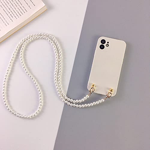 Lmeil Crossbody Lanyard Necklace Pearl Bracelet Case With Chain For Iphone 11 12 13 14 Pro Max Xr X Xs 6 7 8 Plus Cover With Strap,B,For Iphone 13 #TOP1
