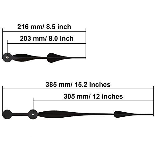 Shappy SHAPPY-CLOCK MOVEMENT-01 12 Inches Long Spade Hands Clock Hands thumb #1
